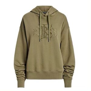 NWOT Lauren Ralph Lauren Olive Hoodie with embroidered logo
